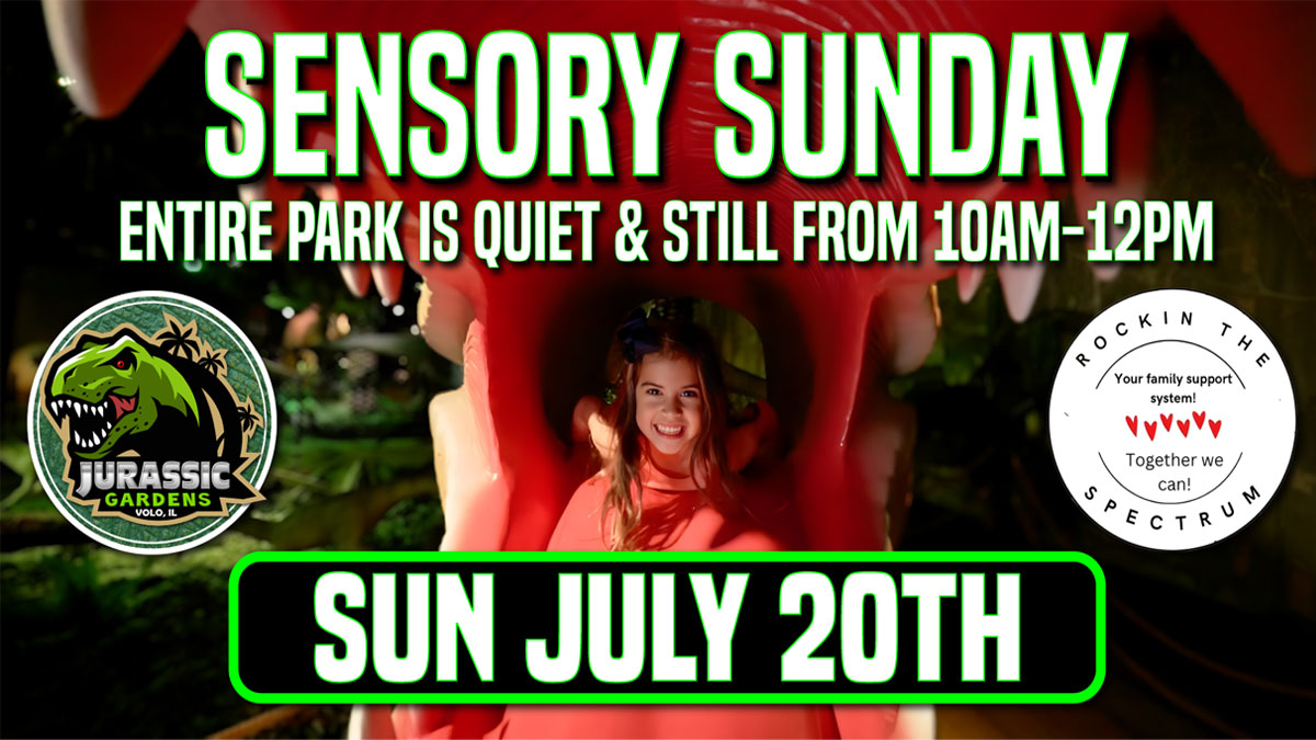 Sensory Sunday at Jurassic Gardens at Volo Museum